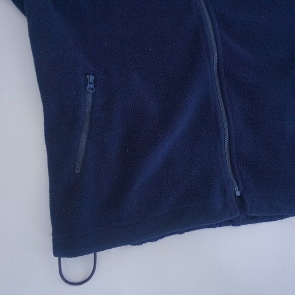 Vintage '90S R&R Navy Fleece Jacket Liner w/ Loops Zip Up Sweater Size Large - Picture 6 of 10